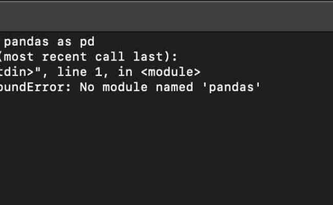 Python: Fix ModuleNotFoundError - No Module Named Pandas | Code2care